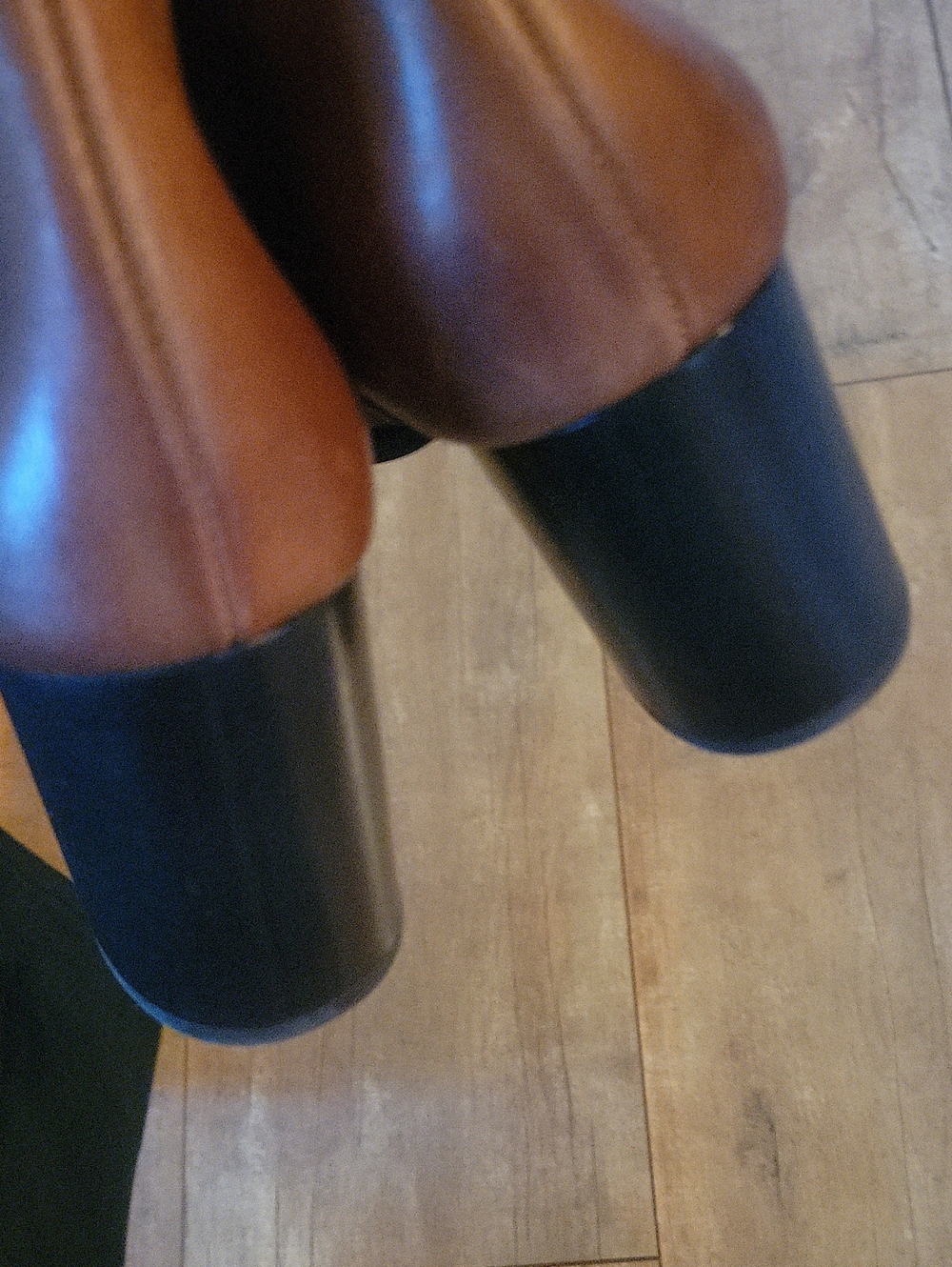 Paul Green Chestnut Brown Leather Ankle Booties with Block Heel - Picture 5 of 8